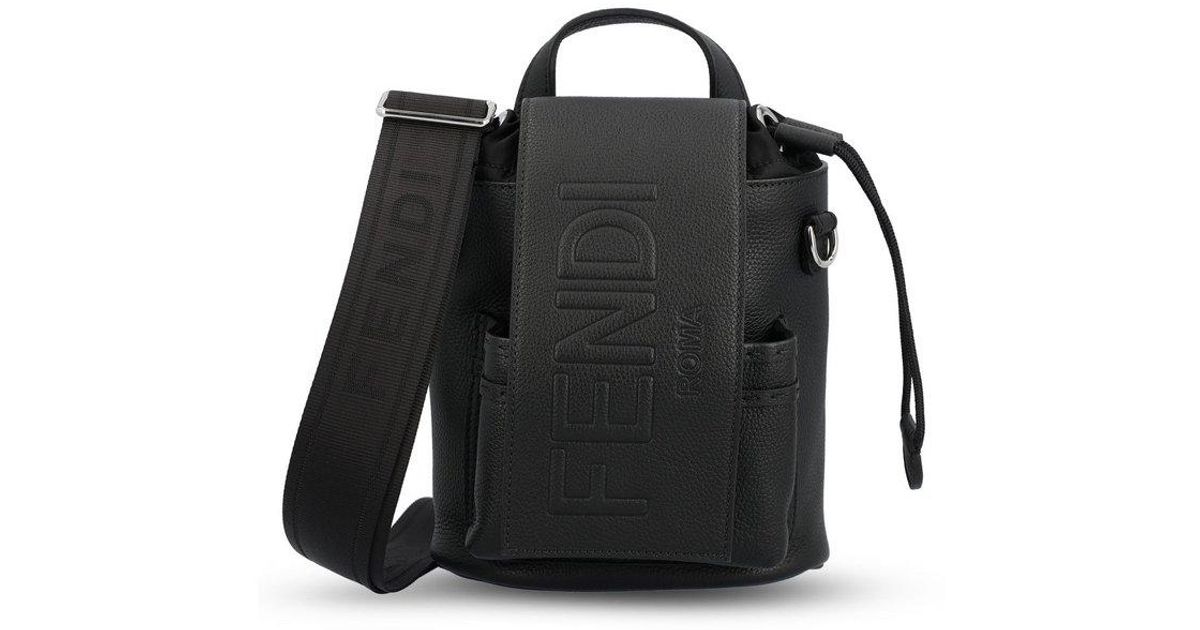Fendi Roma Strike One-Shoulder Mini Backpack in Black for Men