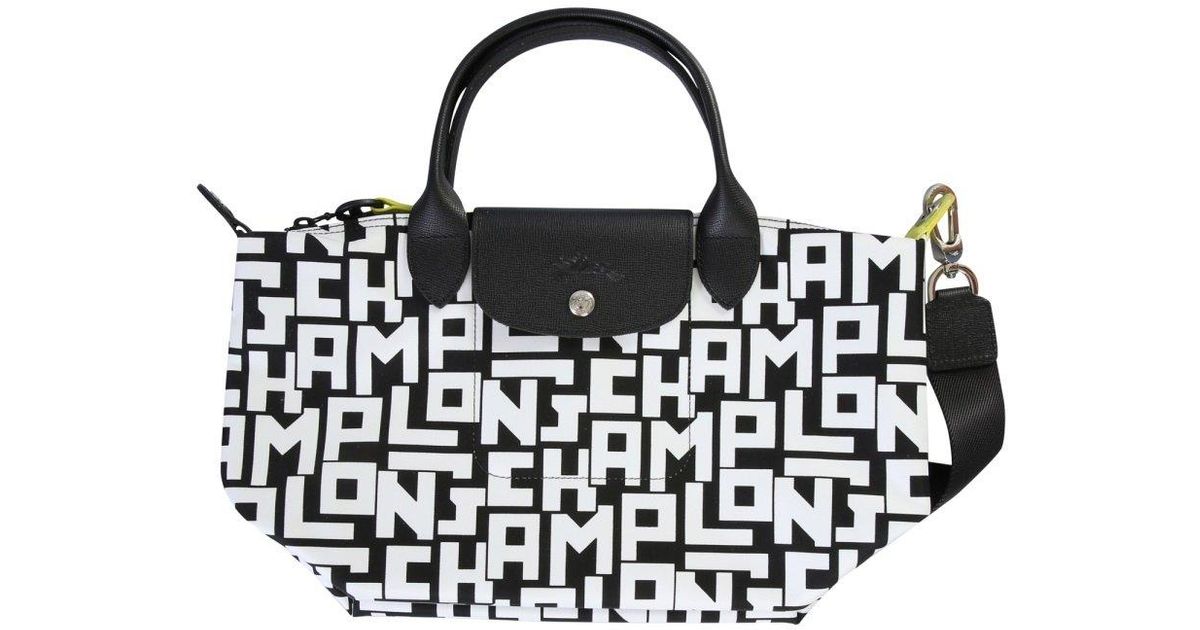 Longchamp Le Pliage Lgp Top Handle Bag M in Black Lyst
