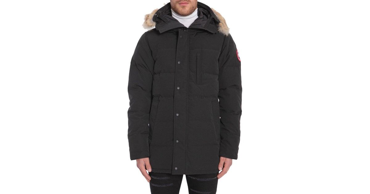 Canada Goose Carson Fur Trimmed Hooded Parka in Black for Men Lyst