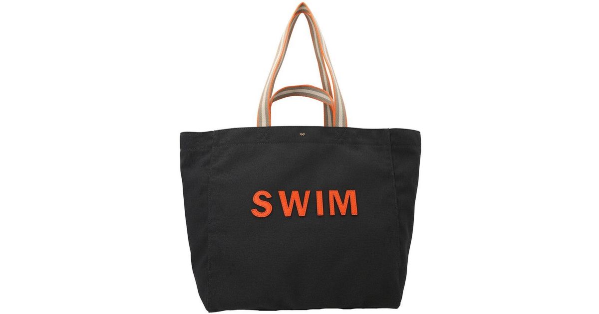 Anya Hindmarch Canvas Swim Household Tote Bag in Black Lyst