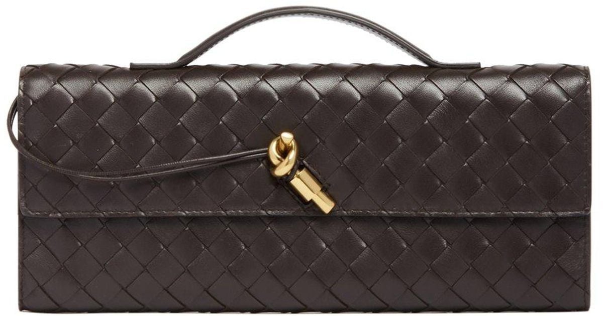 Bottega Veneta Andiamo Clutch Bag In Black Lyst bottega-veneta-andiamo-clutch-bag-in-black-lyst