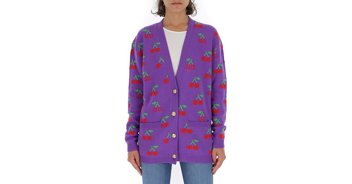 gucci cherry cardigan