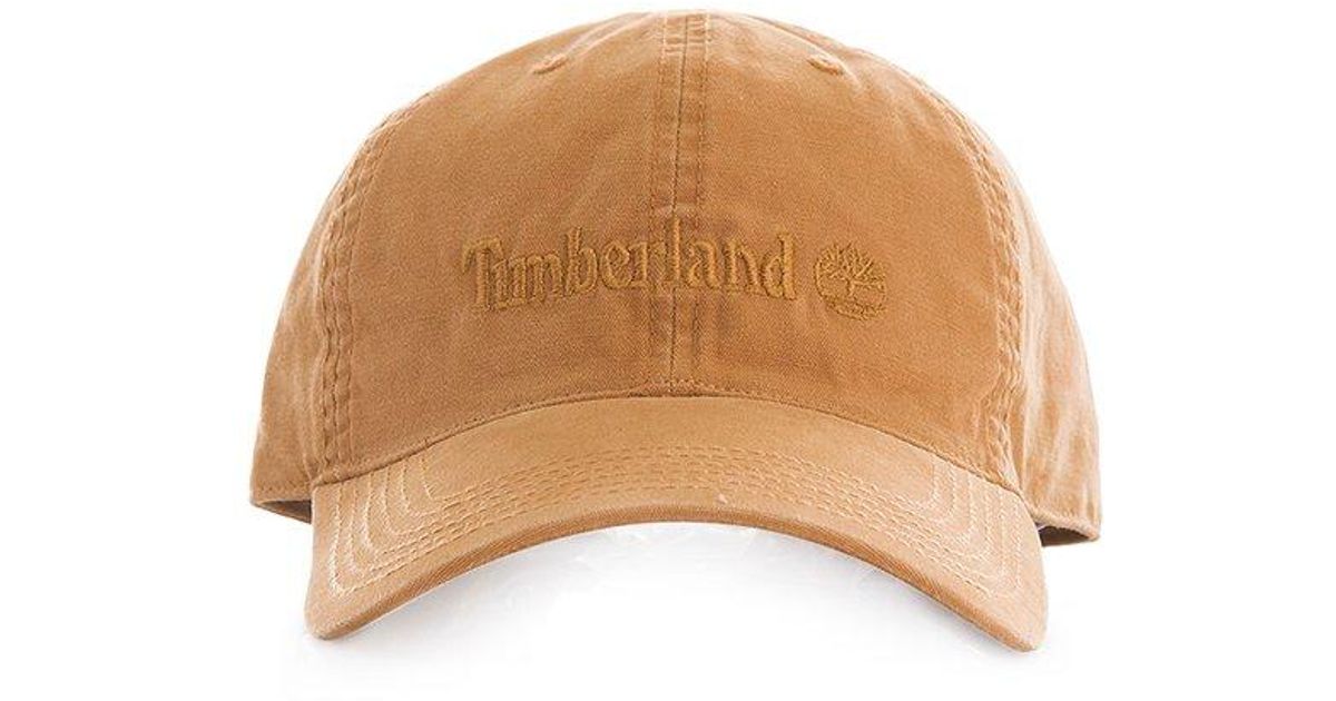 Timberland Logo-embroidered Baseball Cap in Natural for Men | Lyst