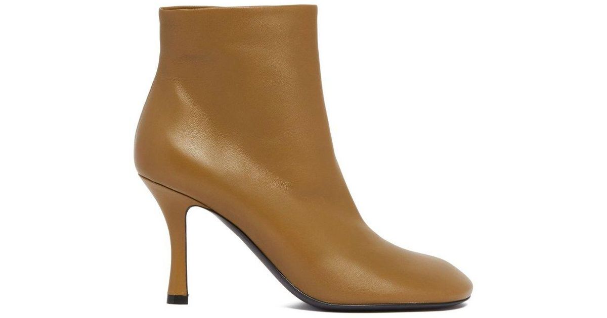 Burberry Round-toe Ankle Baby Boots in Brown | Lyst