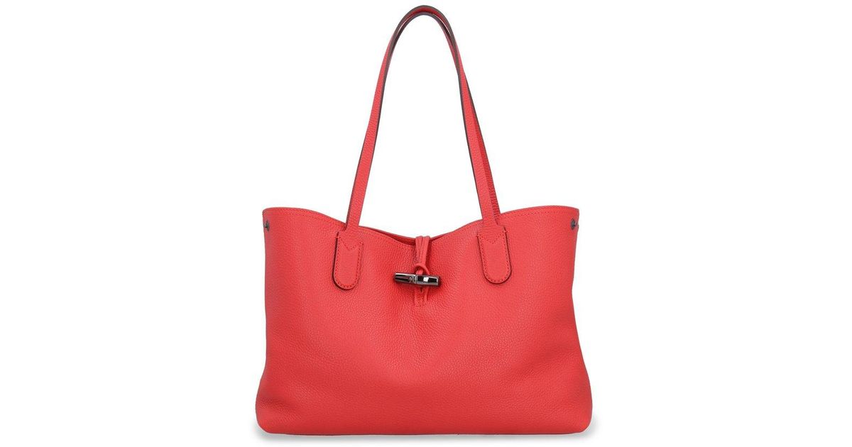 Longchamp Roseau Essential Shoulder Bag in Red Lyst