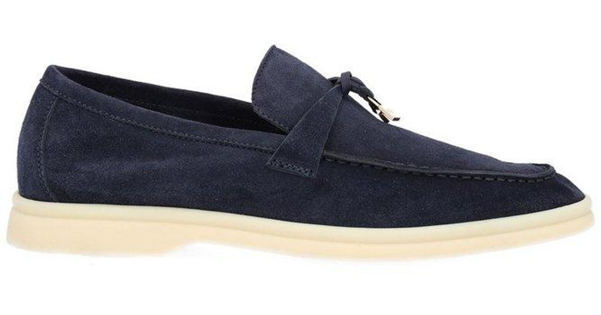 Loro Piana Summer Charms Walk Loafers in Blue | Lyst