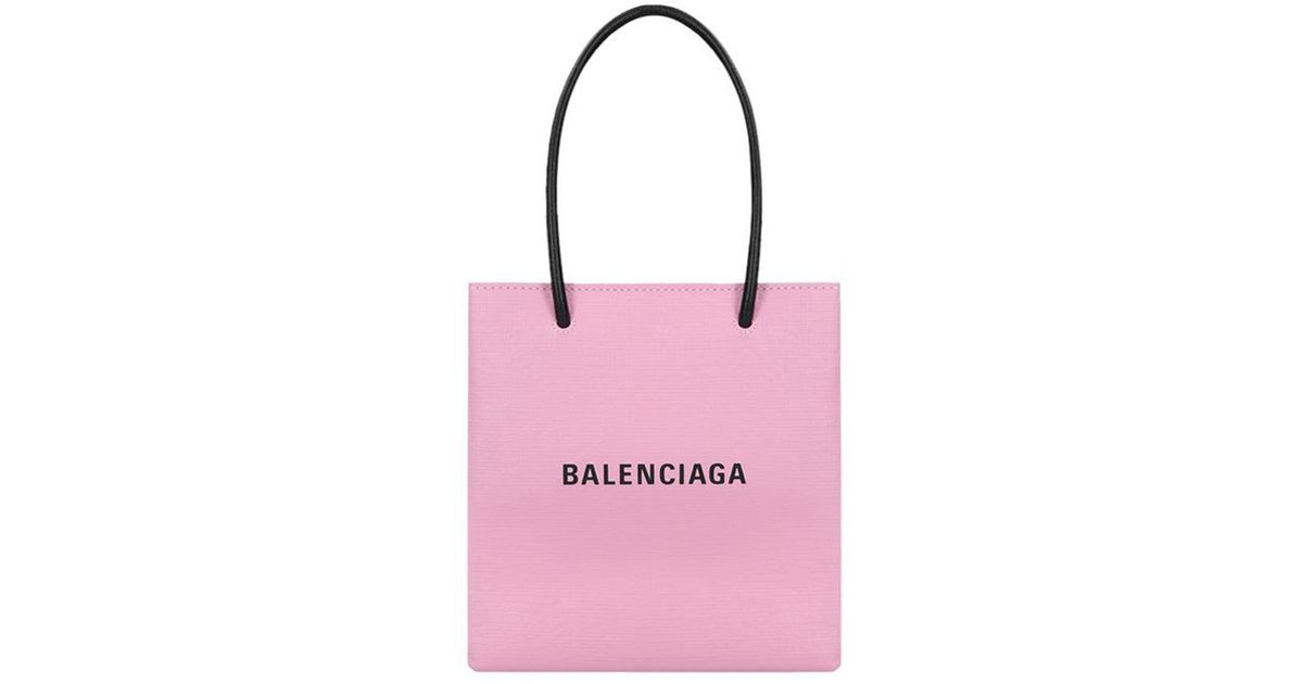 Balenciaga Shopping Xxs Textured Leather Tote in Pink | Lyst