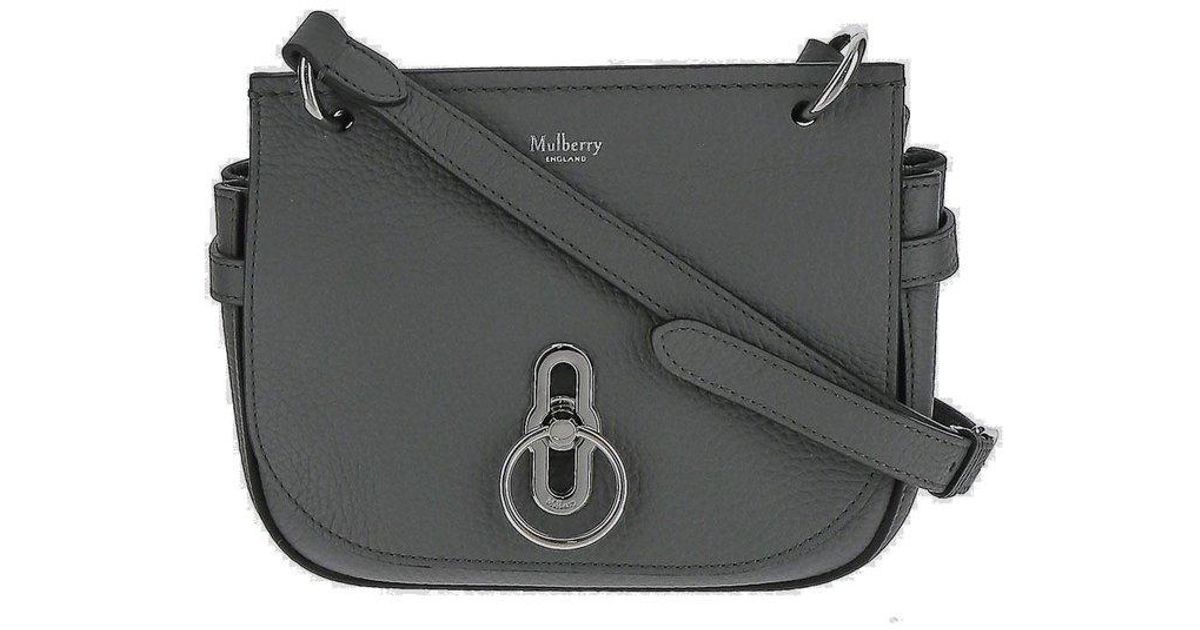 Mulberry Leather Amberley Small Crossbody Bag in Grey (Grey) Lyst