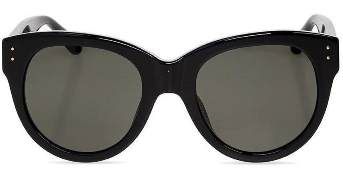 Linda Farrow Madi Oversized Frame Sunglasses in Black | Lyst