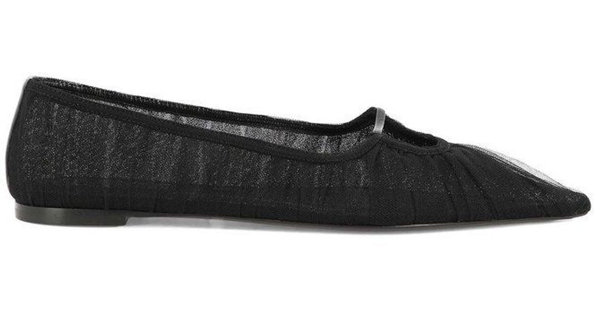 Nensi Dojaka Pointed Toe Flats in Black | Lyst Canada