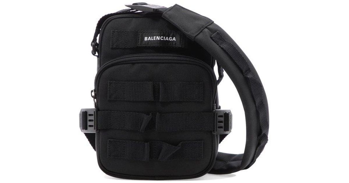 Balenciaga Synthetic "army Messenger" Crossbody Bag in Black for Men