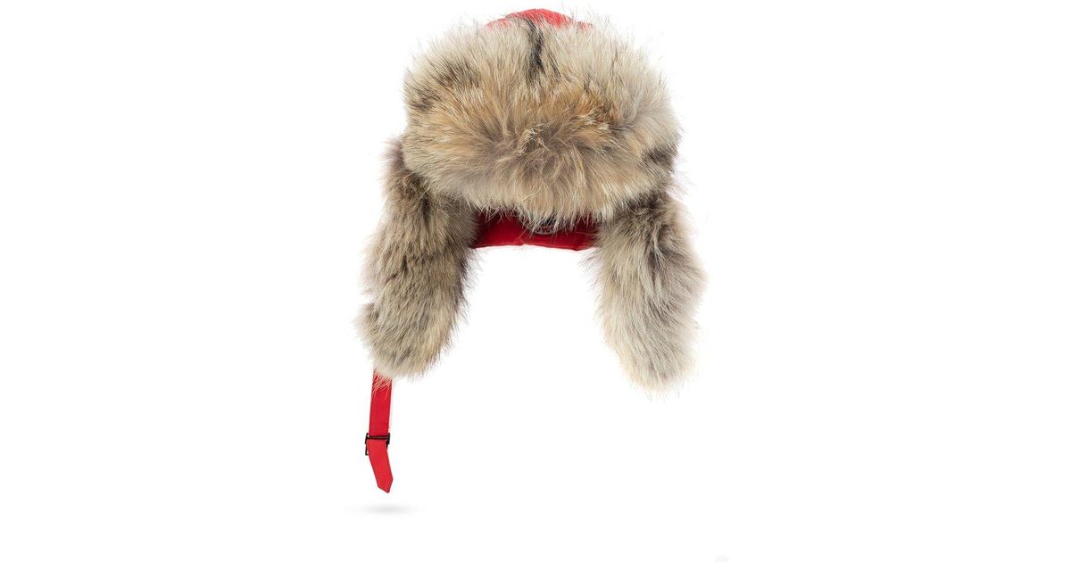 Canada goose hot sale aviator hat red