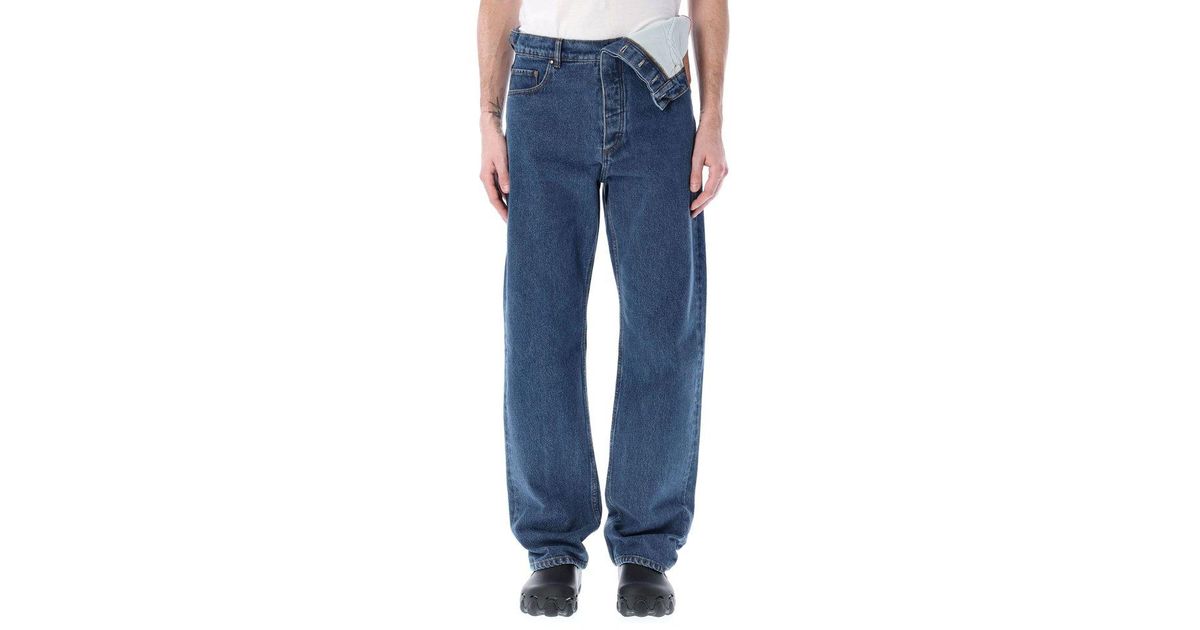 Y. Project Classic Asymmetric Waist Jeans in Blue for Men | Lyst