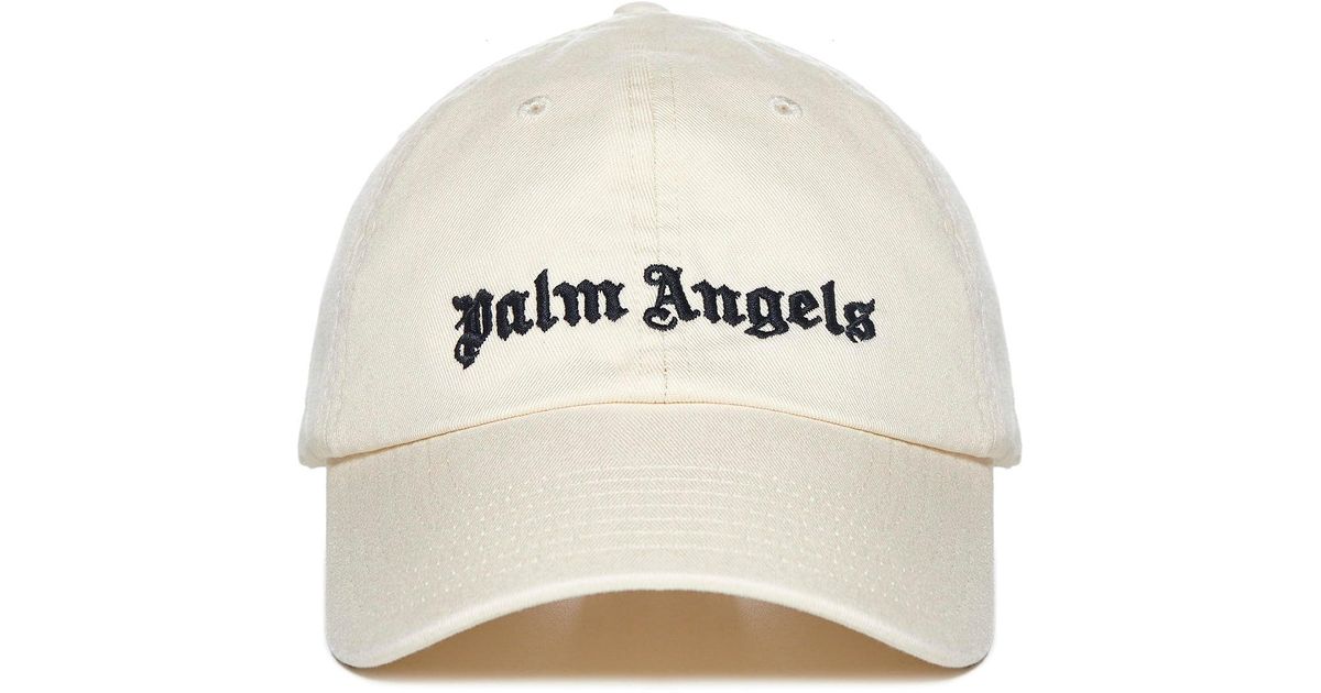 Palm Angels Cotton Classic Logo Embroidered Baseball Cap in White for ...