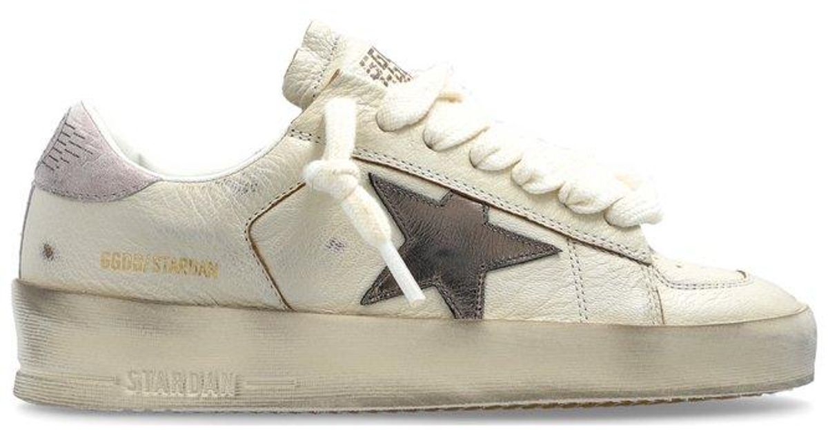 スニーカー Golden  Deluxe Brand Stardan Golden Goose Stardan Low-Top Sneakers in Natural | Lyst Canada