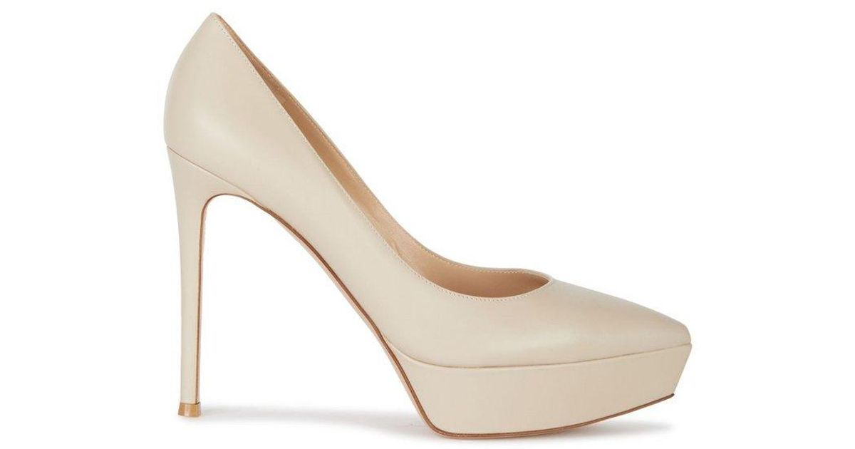 Gianvito Rossi Dasha Platform Slipon Pumps in White Lyst