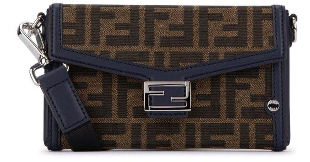 Fendi Baguette Soft Trunk Phone Pouch in Black for Men | Lyst