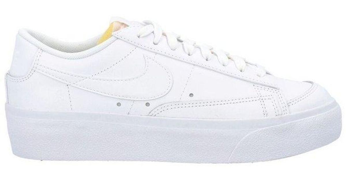 all white nike blazer low