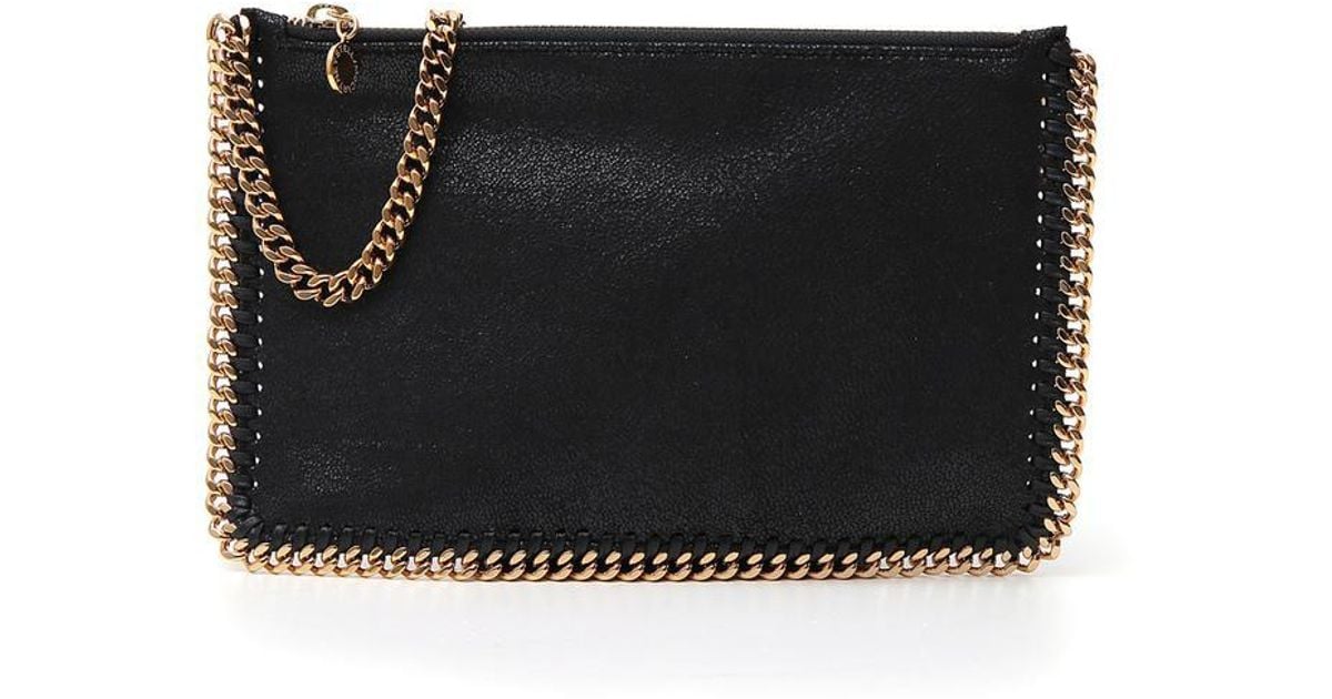 Stella McCartney Synthetic Falabella Chain Clutch Bag in Black Save 31 Lyst
