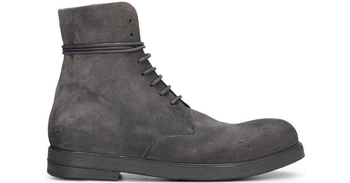 Marsèll Leather Zucca Zeppa Boots in Grey (Gray) for Men Lyst