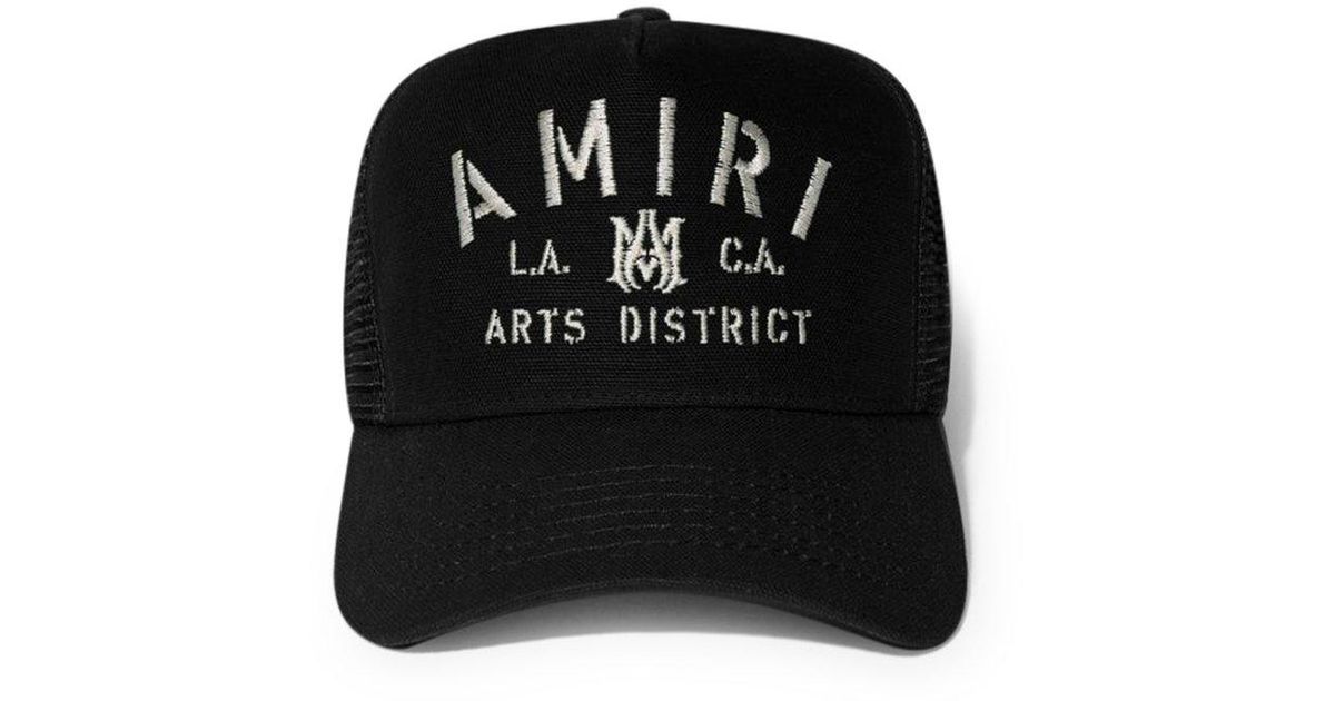 Amiri Cotton Stencil Trucker Hat in Black for Men - Save 23% | Lyst UK