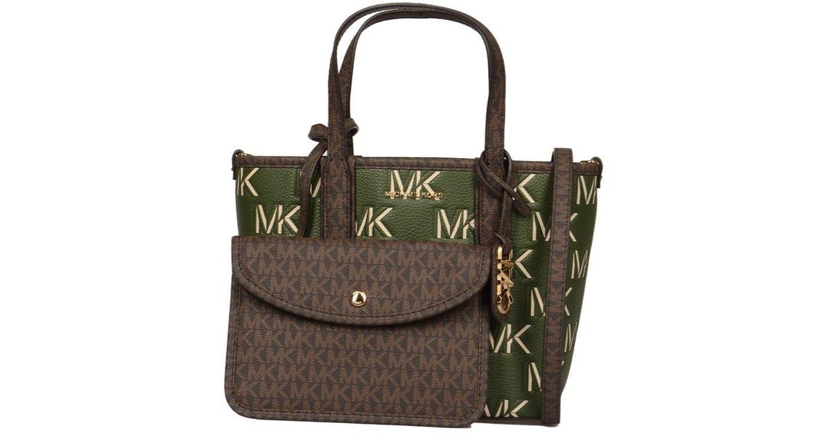 Women Brown All-Over MK Monogram Pochette Bag