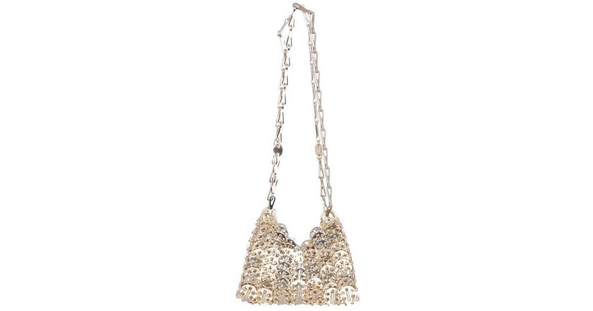 ショルダーバッグ・ポシェット Rabanne '1969 Nano shoulder bag (20PSS0127MET002 P711) RABANNE 1969 Nano chainmail shoulder bag | NET-A-PORTER