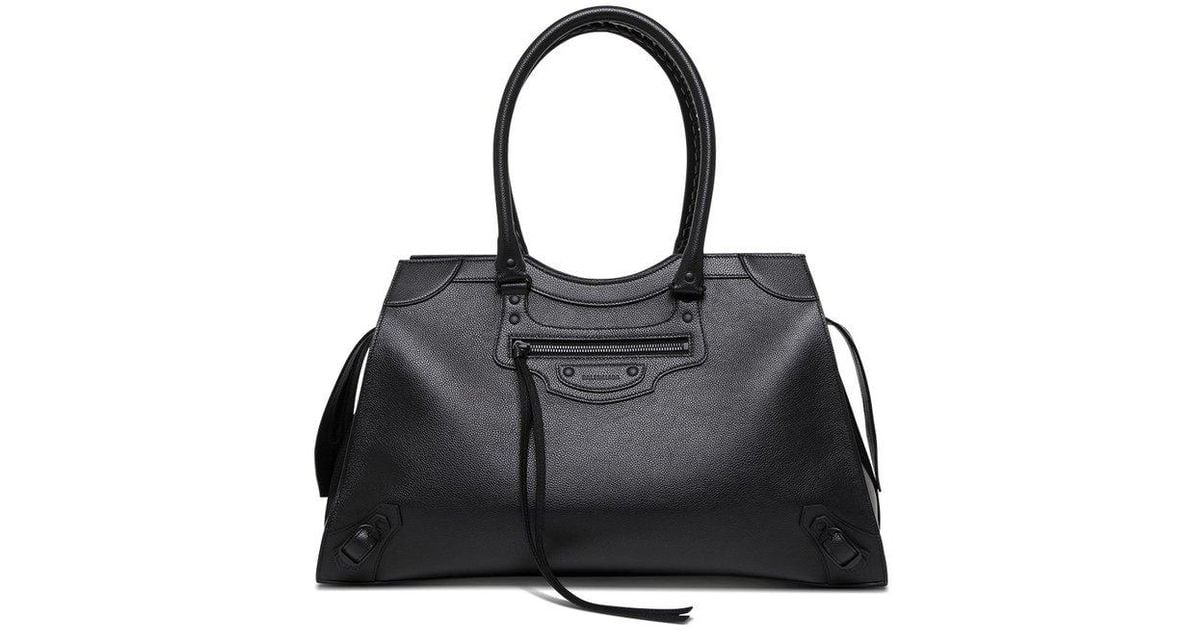 Balenciaga Leather Neo Classic Large Top Handle Bag in Black Lyst UK