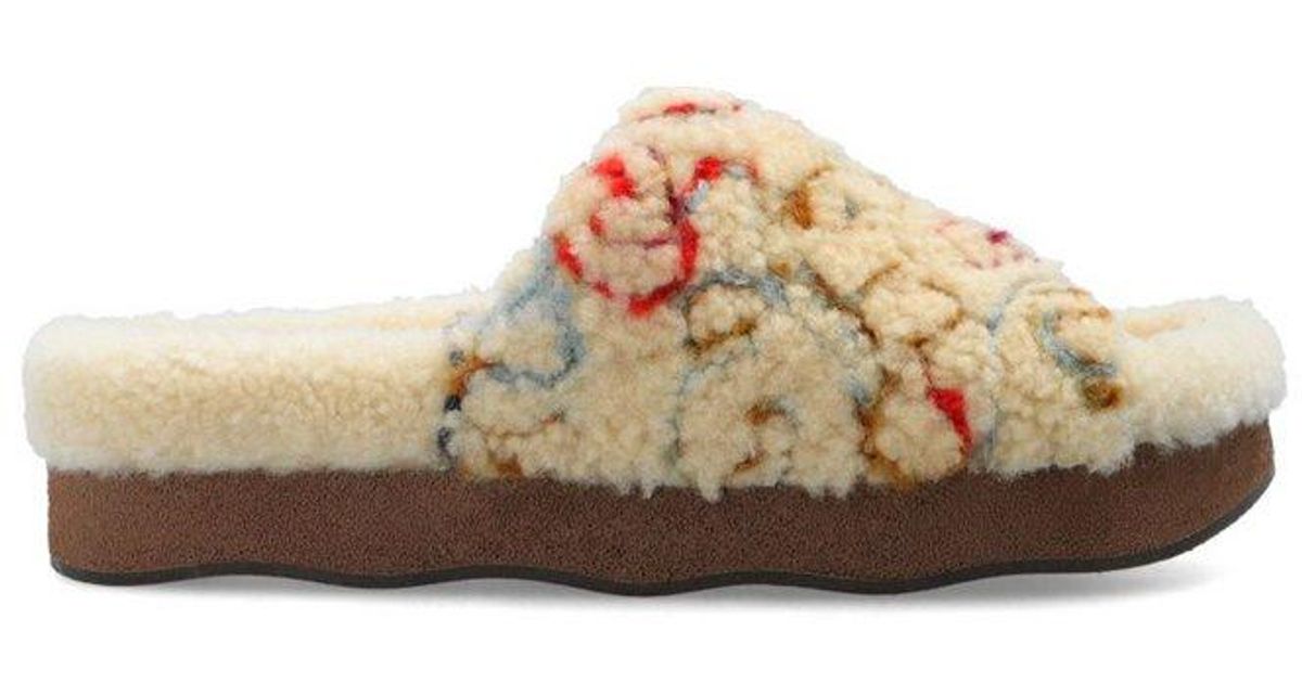 Chloe Blue Leather and Suede Lauren Wavy Three Strap Flat Slides Size 37 | Leather, Flat sandals 