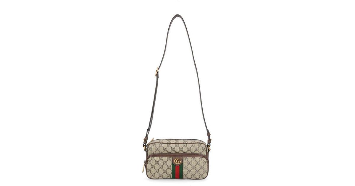 Gucci Ophidia GG Web Striped Shoulder Bag in White for Men | Lyst