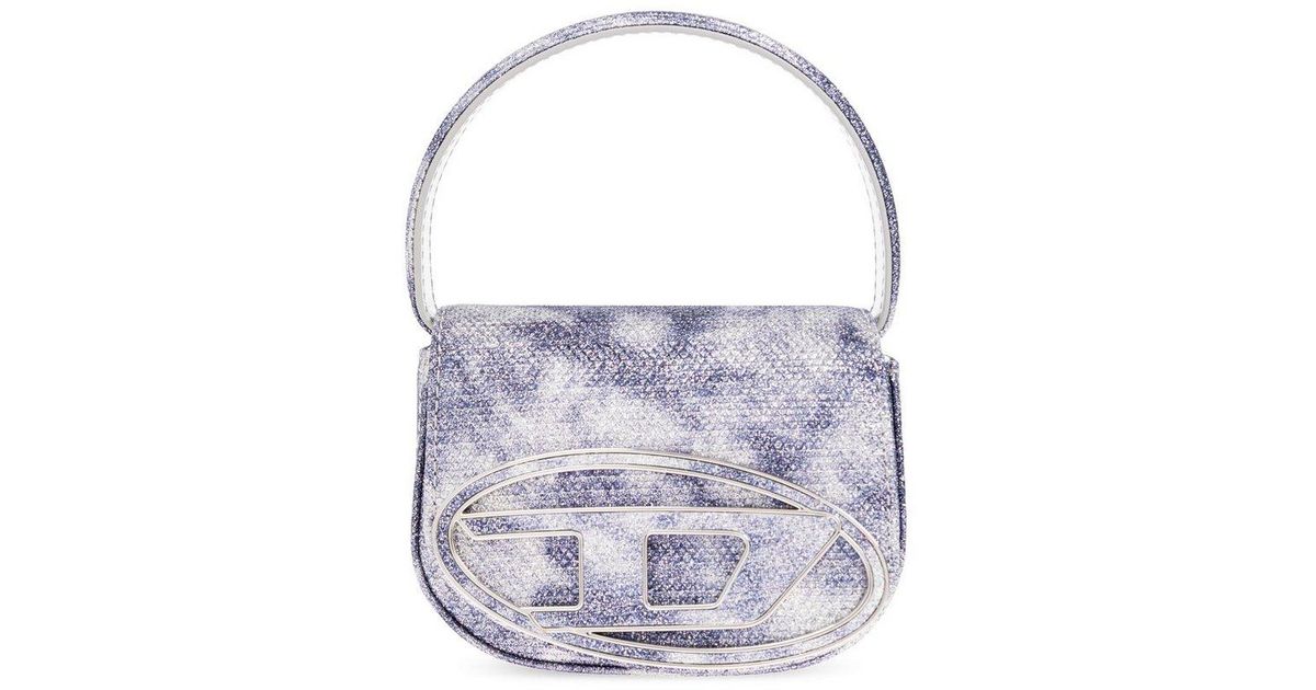 ◆DIESEL◆ 1DR XS Tote Bag Purple X08709P2197HA063 X08709P21 Women's 1DR-Iconic shoulder bag in mirrored leather | Violet