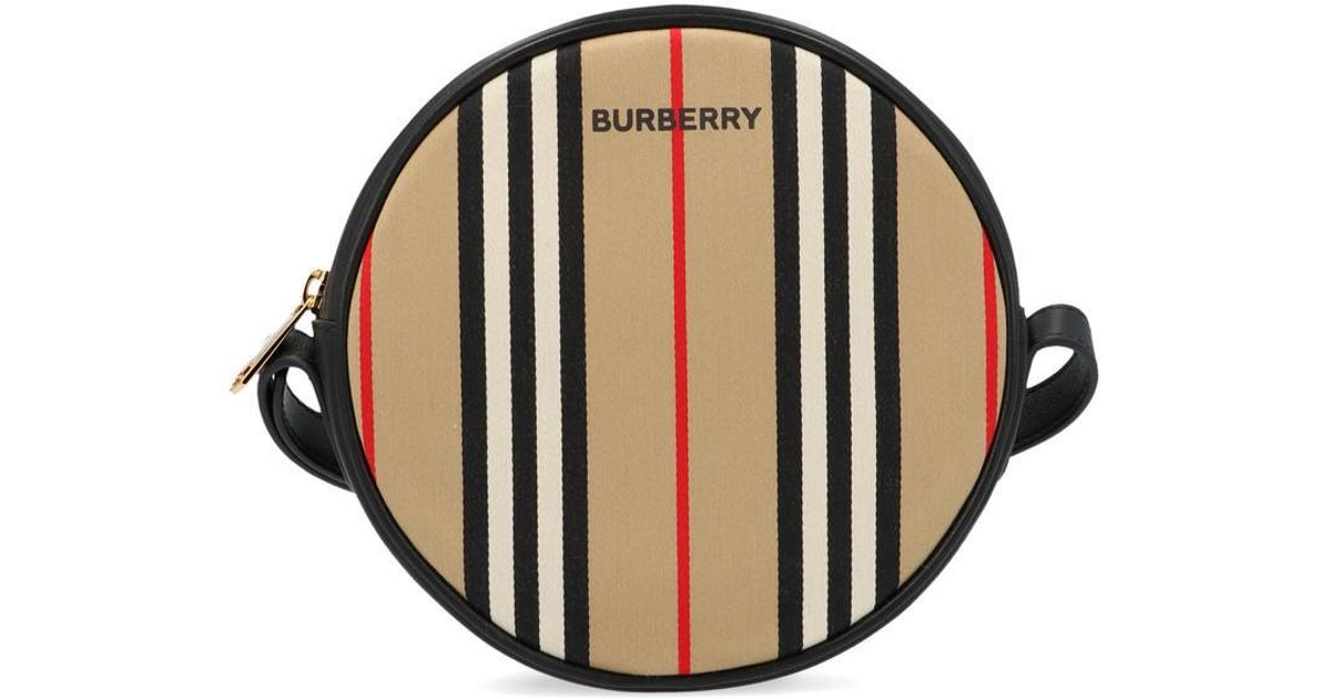 Burberry Leather Icon Stripe Crossbody Bag - Lyst