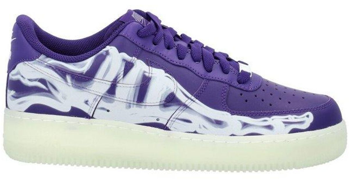 nike air force skeleton purple