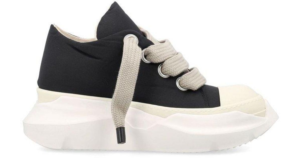 Rick Owens Jumbo Laces Abstract Sneakers in Black for Men | Lyst