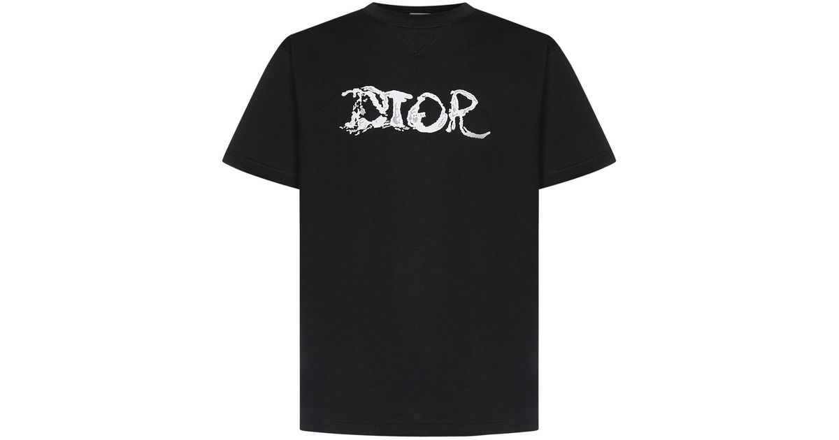 Dior Cotton X Peter Doig Oversized Logo T-shirt in Black for Men 