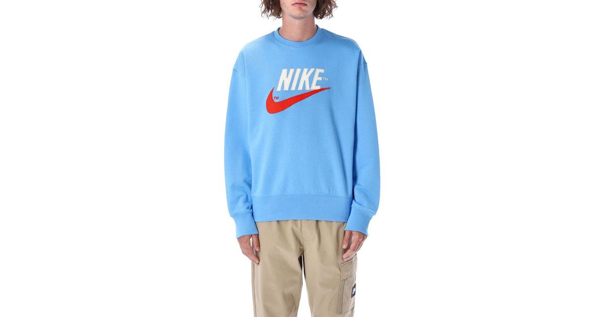 Nike Cotton Logo Detailed Crewneck 