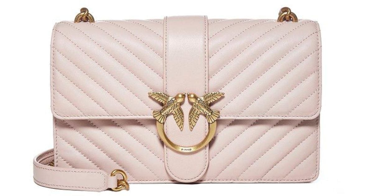 Pinko Love Bird Quilted Crossbody Bag in Pink Lyst