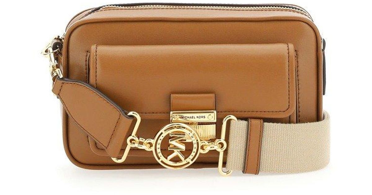 MICHAEL Michael Kors Bradshaw Medium Camera Bag in Brown | Lyst