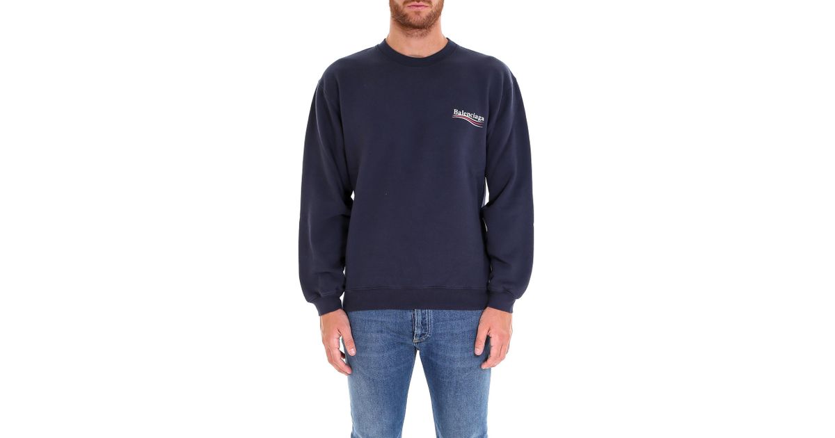 balenciaga logo print sweater