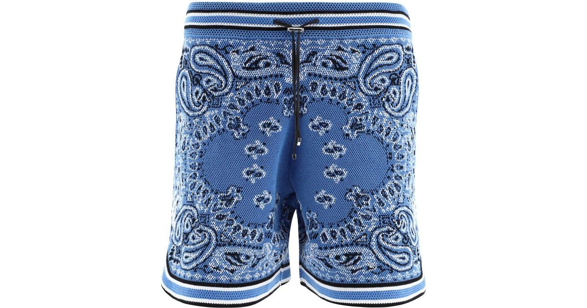 Amiri Bandana Basketball Shorts in Blue for Men Lyst