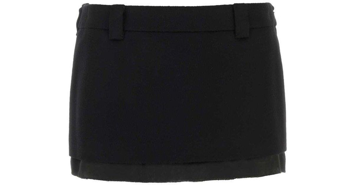 Miu Miu Skirts in Black | Lyst