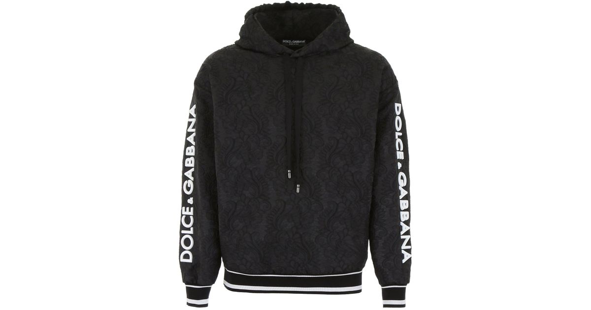 Dolce & Gabbana Synthetic 3d Logo Hoodie in Black for Men - Lyst