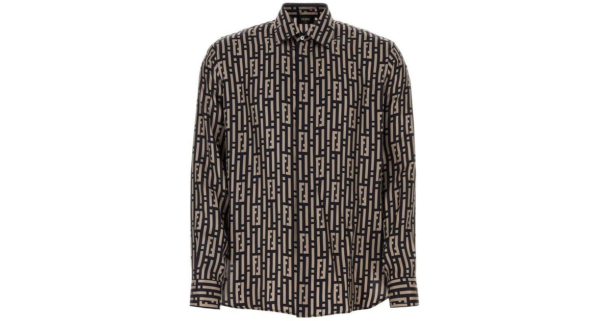 Fendi Camicia in Black for Men Lyst Canada