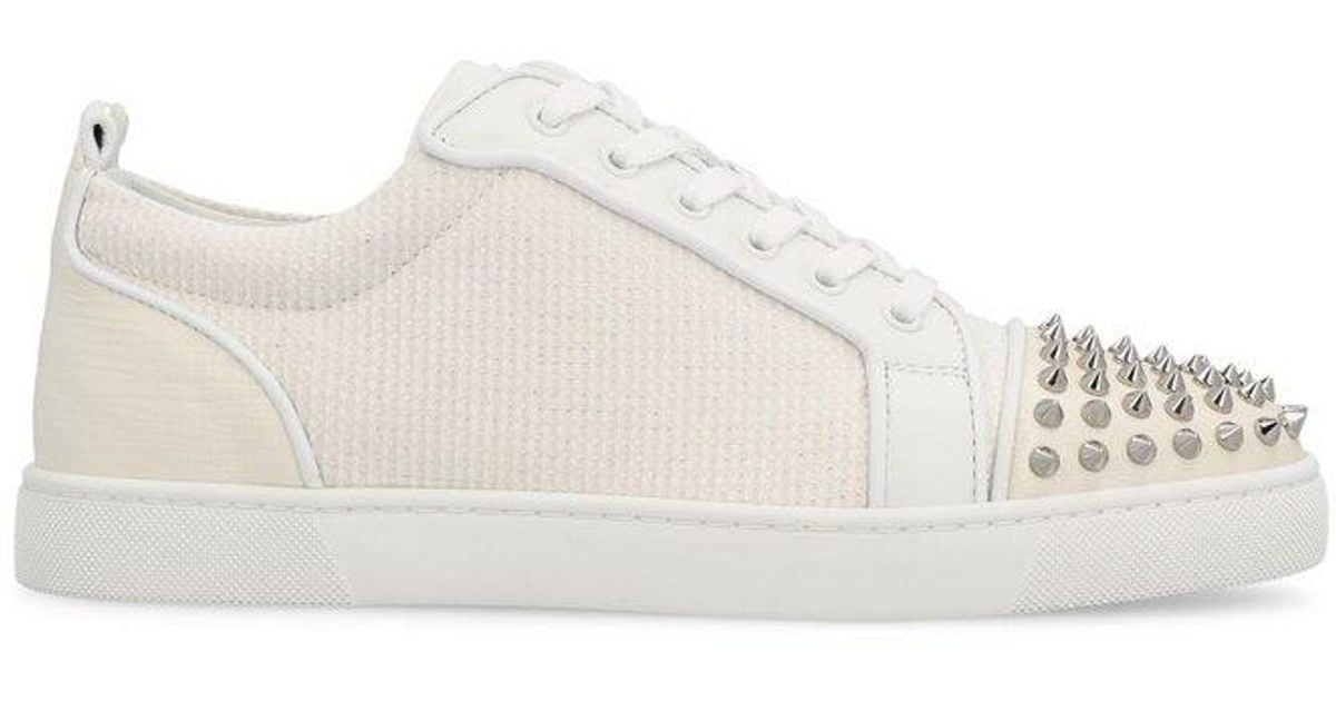 Louboutin junior spike white sale