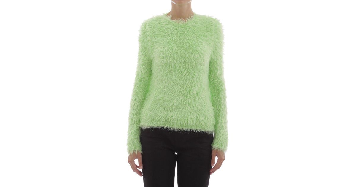 balenciaga neon green sweater