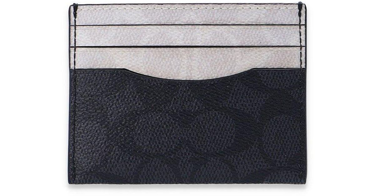 COACH Monogram Print Card Case in Blue for Men Lyst