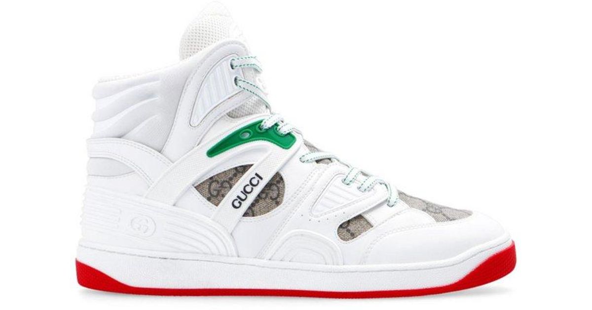 Gucci Basket Hightop Sneakers in White Lyst
