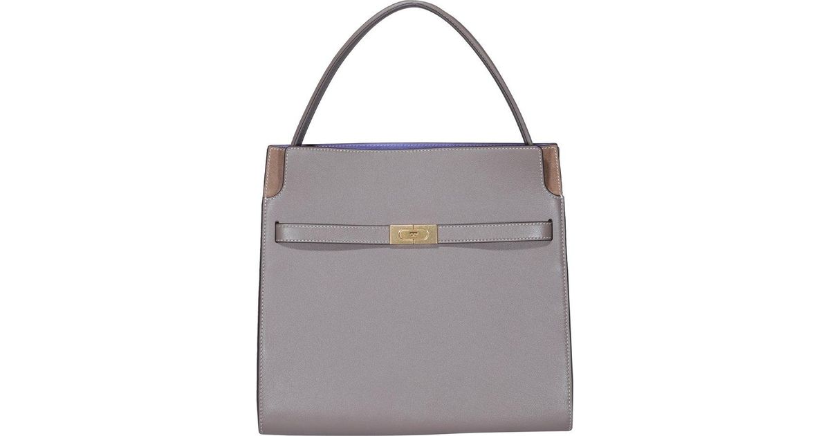 Tory Burch Lee Radziwill Double Tote Bag - Grey