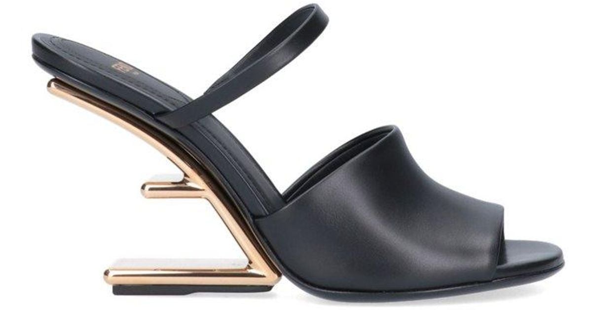 Fendi First Sculpted Heel Sandals in Black Lyst Canada