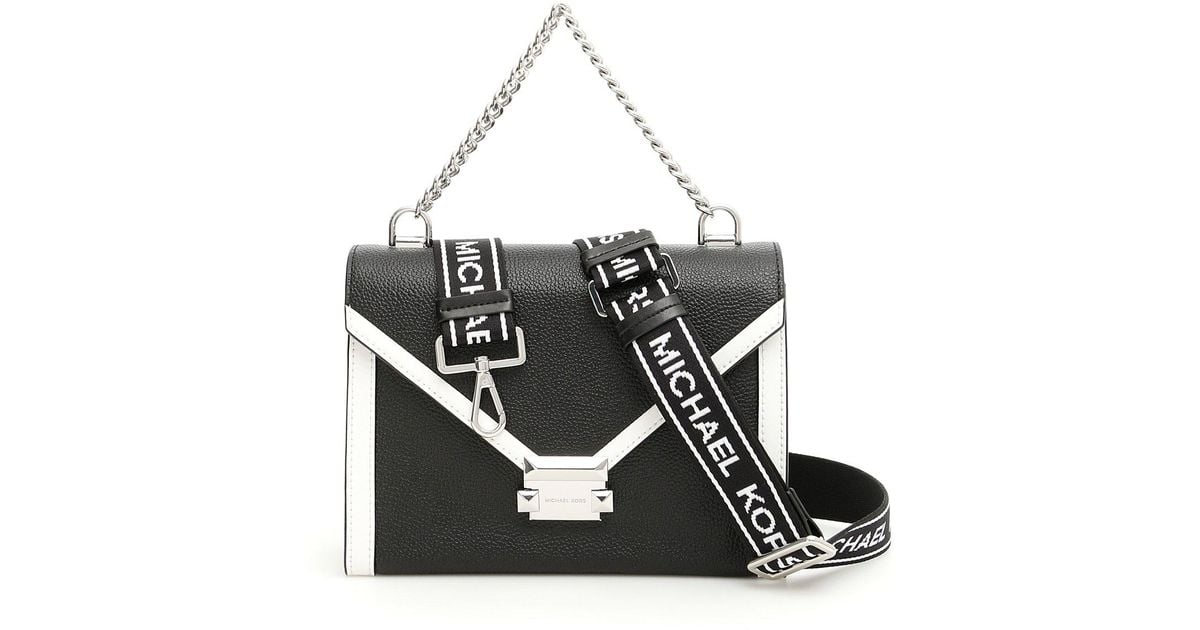 MICHAEL Michael Kors All Logo Strap Crossbody Bag in Black | Lyst